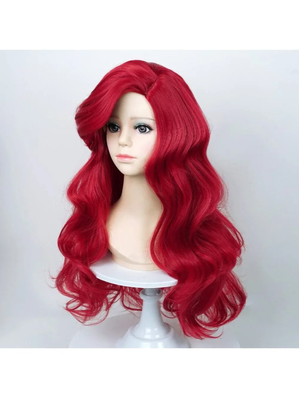 Women's Dark Red Heat Resistant Synthetic Fiber Long Straight Ombre Wigs